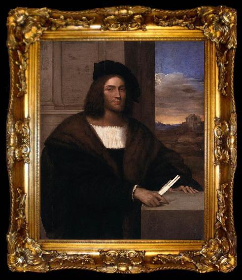 framed  Sebastiano del Piombo Portrait of a Man, ta009-2